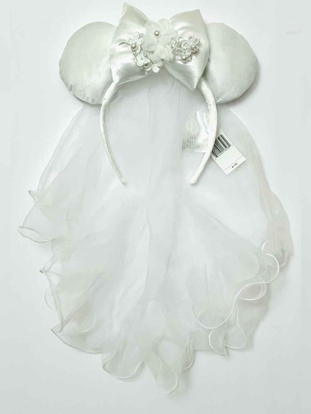 NEW Shanghai Disney Parks Minnie Mouse Bridal Ears W/Veil